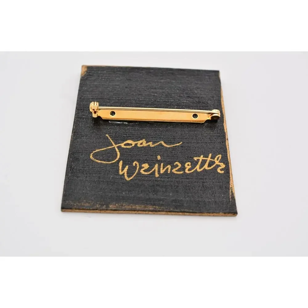 Joan Weinzettle Pin Brooch Flower Designer Signed BinAT